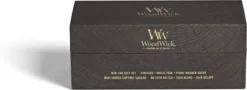 WoodWick Hourglass Geurkaars Deluxe Giftset - 3 Mini - Woody -WoodWick 1200x438