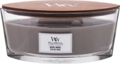 WoodWick Heartwick Flame Ellipse Geurkaars - Wood Smoke -WoodWick 1200x648