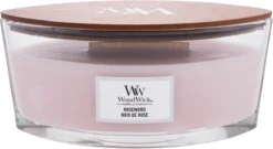 WoodWick Heartwick Flame Ellipse Geurkaars - Rosewood -WoodWick 1200x657
