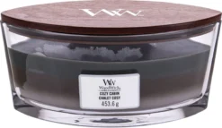 Woodwick Trilogy Cozy Cabin Ellipse Candle - Geurkaars -WoodWick 1200x693