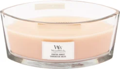 WoodWick Heartwick Flame Ellipse Geurkaars - Coastal Sunset -WoodWick 1200x697