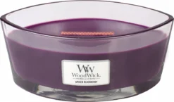 WoodWick Heartwick Flame Ellipse Geurkaars - Spiced Blackberry -WoodWick 1200x704