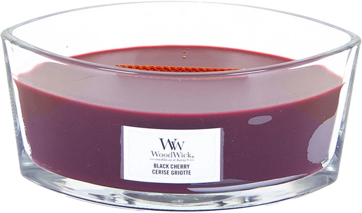 WoodWick Heartwick Flame Ellipse Geurkaars - Cherry 3 WoodWick Heartwick Flame Ellipse Geurkaars - Cherry - Afbeelding 3