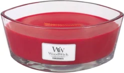 WoodWick Heartwick Flame Ellipse Geurkaars - Pomegranate -WoodWick 1200x712
