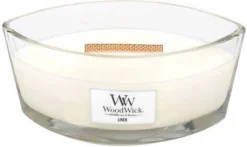 WoodWick Heartwick Flame Ellipse Geurkaars - Linen -WoodWick 1200x715