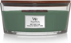 WoodWick - Mint Leaves & Oak Ellipse Candle