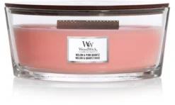 WoodWick Heartwick Flame Ellipse Geurkaars - Melon & Pink Quartz -WoodWick 1200x720
