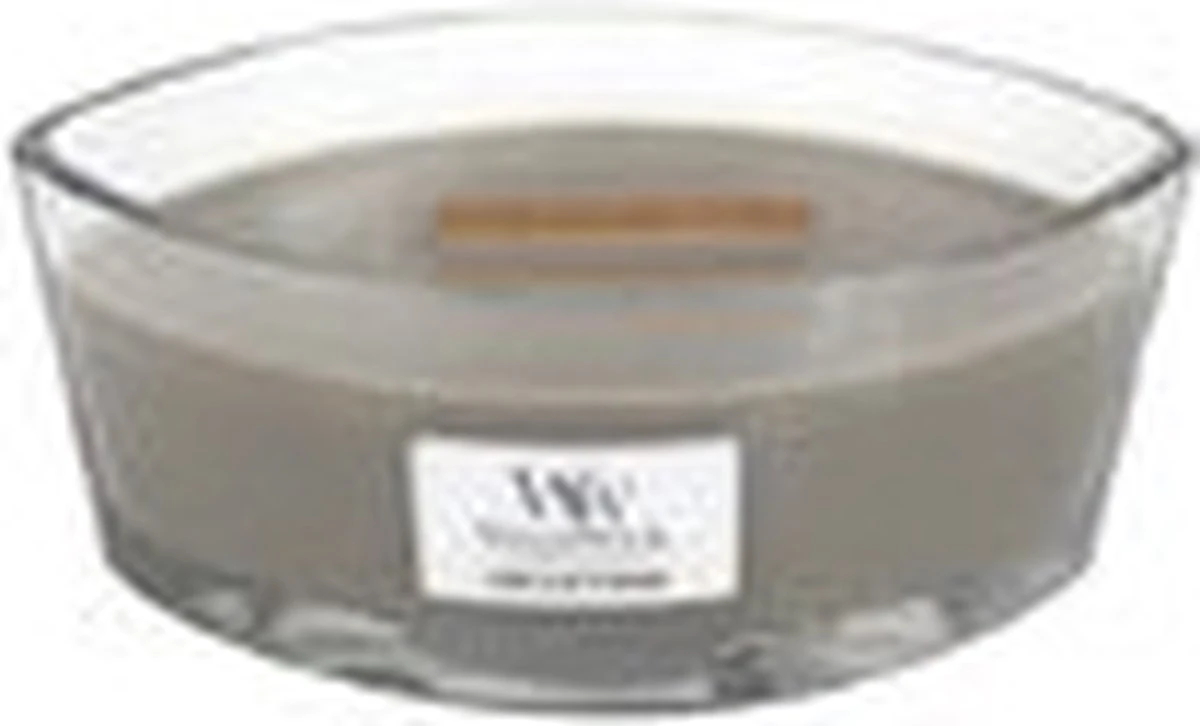 WoodWick Heartwick Flame Ellipse Geurkaars - Sand & Driftwood 6 WoodWick Heartwick Flame Ellipse Geurkaars - Sand & Driftwood - Afbeelding 6