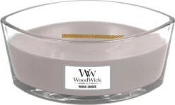 WoodWick Heartwick Flame Ellipse Geurkaars - Wood Smoke