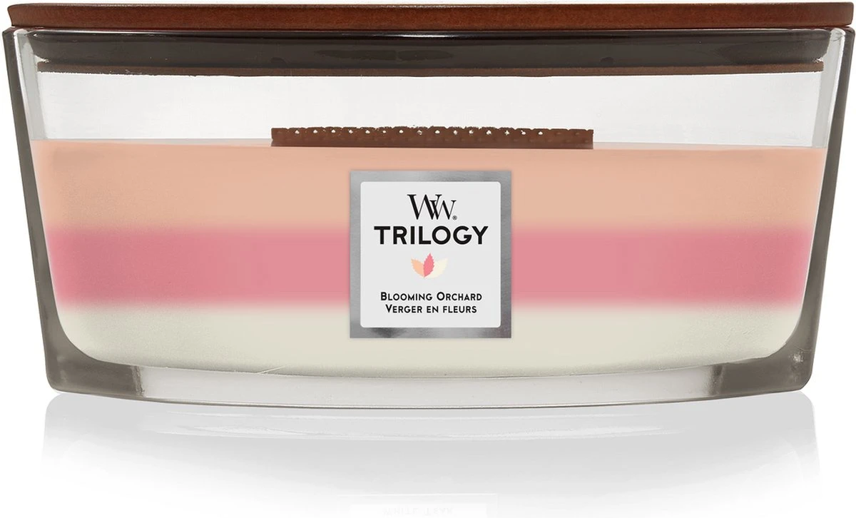 Woodwick Trilogy Blooming Orchard Ellipse Candle - Geurkaars 3 Woodwick Trilogy Blooming Orchard Ellipse Candle - Geurkaars - Afbeelding 3