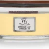 WoodWick Heartwick Flame Ellipse Geurkaars - Lemongrass & Lily