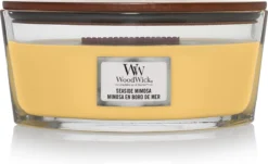 WoodWick Heartwick Flame Ellipse Geurkaars - Seaside Mimosa -WoodWick 1200x732