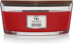 WoodWick Heartwick Flame Ellipse Geurkaars - Crimson Berries