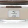 WoodWick Heartwick Flame Ellipse Geurkaars - White Honey