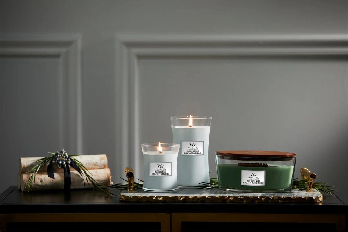 WoodWick - Magnolia Birch Mini Candle 2 WoodWick - Magnolia Birch Mini Candle - Afbeelding 2