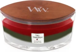 WoodWick Heartwick Flame Ellipse Trilogy Geurkaars - Winter Garland