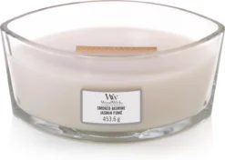 WoodWick Heartwick Flame Ellipse Geurkaars - Smoked Jasmine