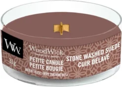 Woodwick Stone Washed Suede Petite Kaars