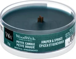 WoodWick Juniper & Spruce Petite Travel Candle 8h