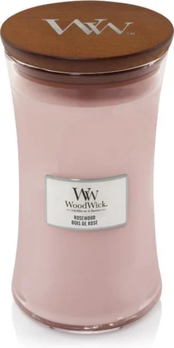 WoodWick Hourglass Large Geurkaars - Rosewood -WoodWick 600x1200
