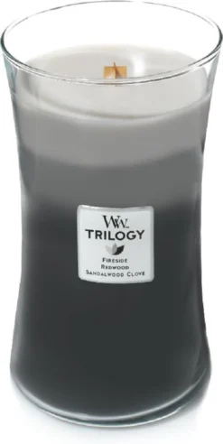 WoodWick Hourglass Large Trilogy Geurkaars - Warm Woods -WoodWick 603x1200