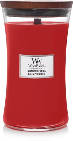 WoodWick Hourglass Large Geurkaars - Crimson Berries