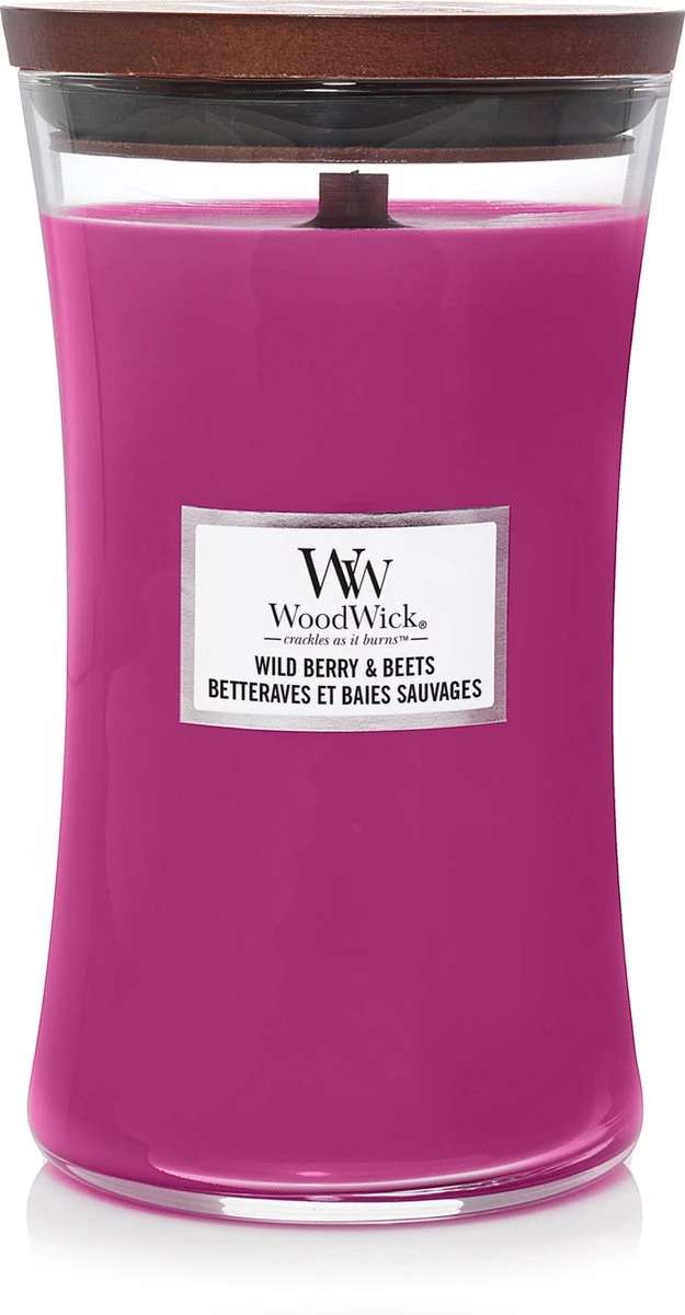 Woodwick Wild Berry & Beets Large Candle - Geurkaars 1 Woodwick Wild Berry & Beets Large Candle - Geurkaars