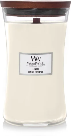 WoodWick Hourglass Large Geurkaars - Linen