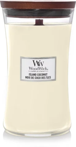 WoodWick Hourglass Large Geurkaars - Island Coconut