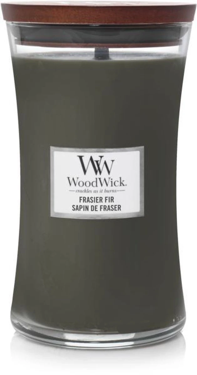 WoodWick Hourglass Large Geurkaars - Frasier Fir 1 WoodWick Hourglass Large Geurkaars - Frasier Fir