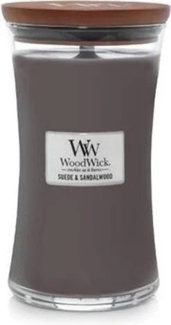 WoodWick Hourglass Large Geurkaars - Sueded Sandalwood -WoodWick 635x1200
