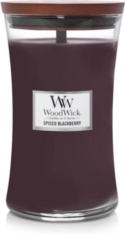 WoodWick Hourglass Large Geurkaars - Spiced Blackberry -WoodWick 641x1200