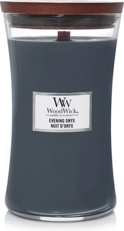 WoodWick Hourglass Large Geurkaars - Evening Onyx