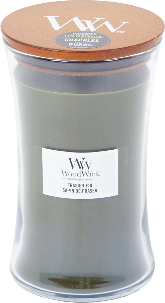 WoodWick Hourglass Large Geurkaars - Frasier Fir 4 WoodWick Hourglass Large Geurkaars - Frasier Fir - Afbeelding 4