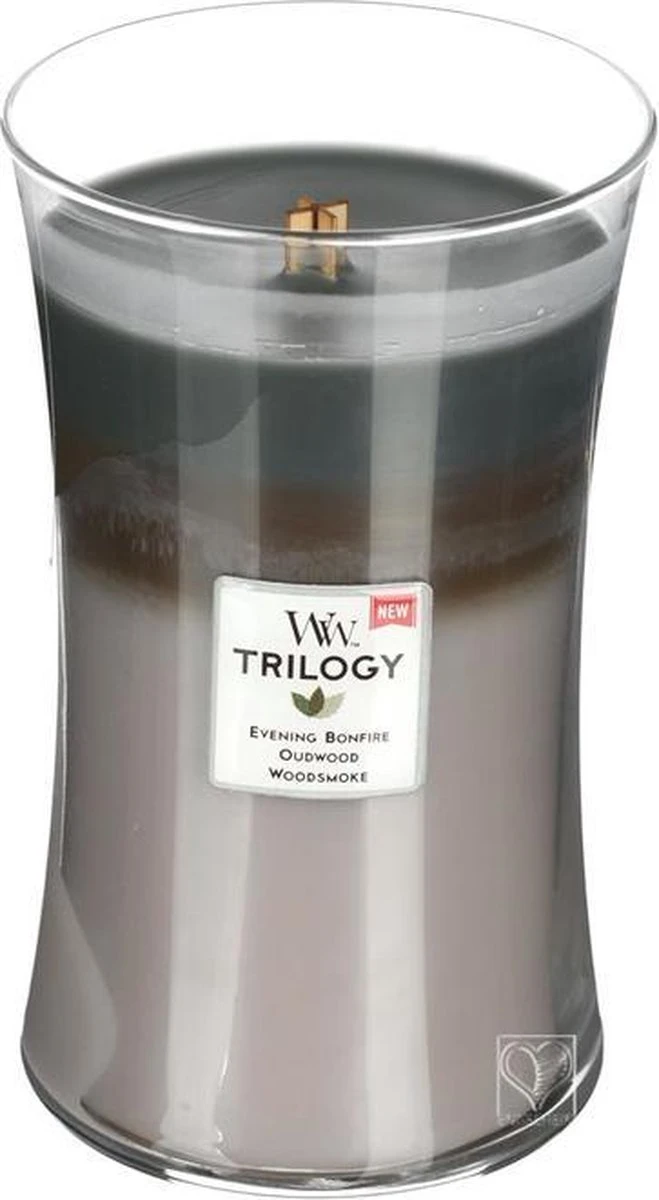 WoodWick Hourglass Large Trilogy Geurkaars - Cozy Cabin 3 WoodWick Hourglass Large Trilogy Geurkaars - Cozy Cabin - Afbeelding 3