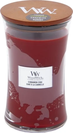 WoodWick Hourglass Large Geurkaars - Cinnamon Chai -WoodWick 660x1200 1