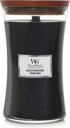 WoodWick Hourglass Large Geurkaars - Black Peppercorn