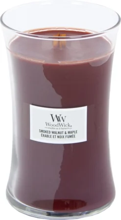 WoodWick Hourglass Large Geurkaars - Smoked Walnut & Maple -WoodWick 662x1200 2