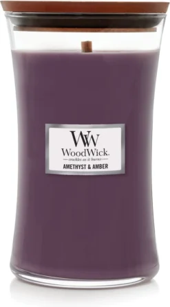 WoodWick Hourglass Large Geurkaars - Amethyst & Amber 5 WoodWick Hourglass Large Geurkaars - Amethyst & Amber -WoodWick 663x1200