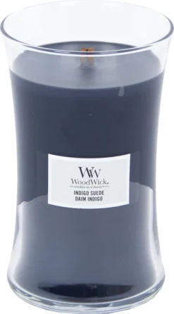 WoodWick Hourglass Large Geurkaars - Indigo Suede -WoodWick 664x1200