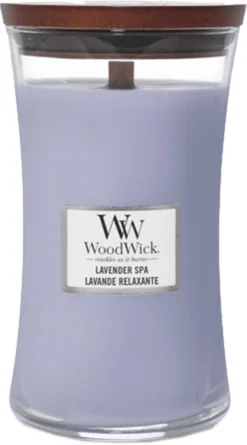 WoodWick Hourglass Large Geurkaars - Lavender Spa