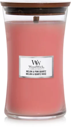 WoodWick Hourglass Large Geurkaars - Melon & Pink Quartz -WoodWick 669x1200 1