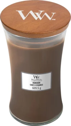 WoodWick Hourglass Large Geurkaars - Humidor