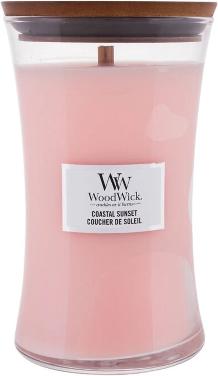 WoodWick Hourglass Large Geurkaars - Coastal Sunset 2 WoodWick Hourglass Large Geurkaars - Coastal Sunset - Afbeelding 2