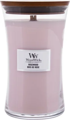 WoodWick Hourglass Large Geurkaars - Rosewood