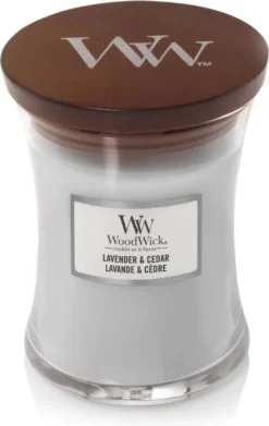 Woodwick Lavender & Cedar Medium Candle