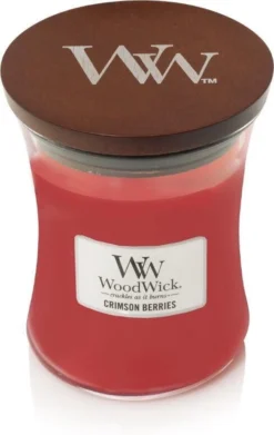 WoodWick Hourglass Medium Geurkaars - Crimson Berries
