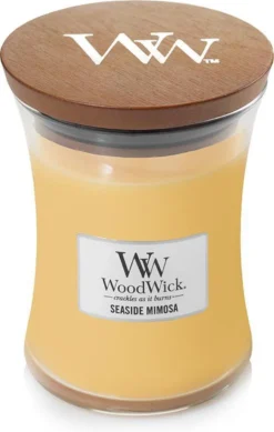 WoodWick Hourglass Medium Geurkaars - Seaside Mimosa