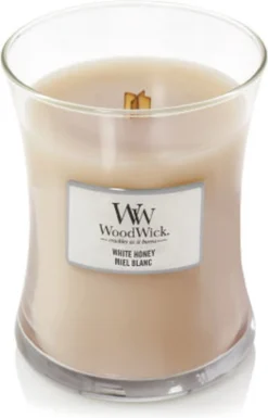 WoodWick Hourglass Medium Geurkaars - White Honey -WoodWick 770x1200