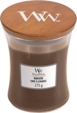 WoodWick Hourglass Medium Geurkaars - Humidor
